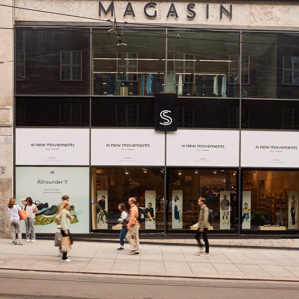 New Movements Community Center storefront at Steen & Strøm in Oslo