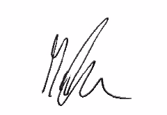 Signaturen til Martin Evensen