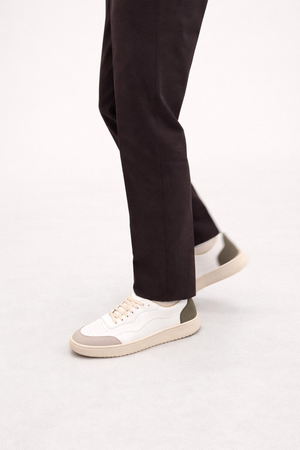 Allrounder Leather (White & Olive)