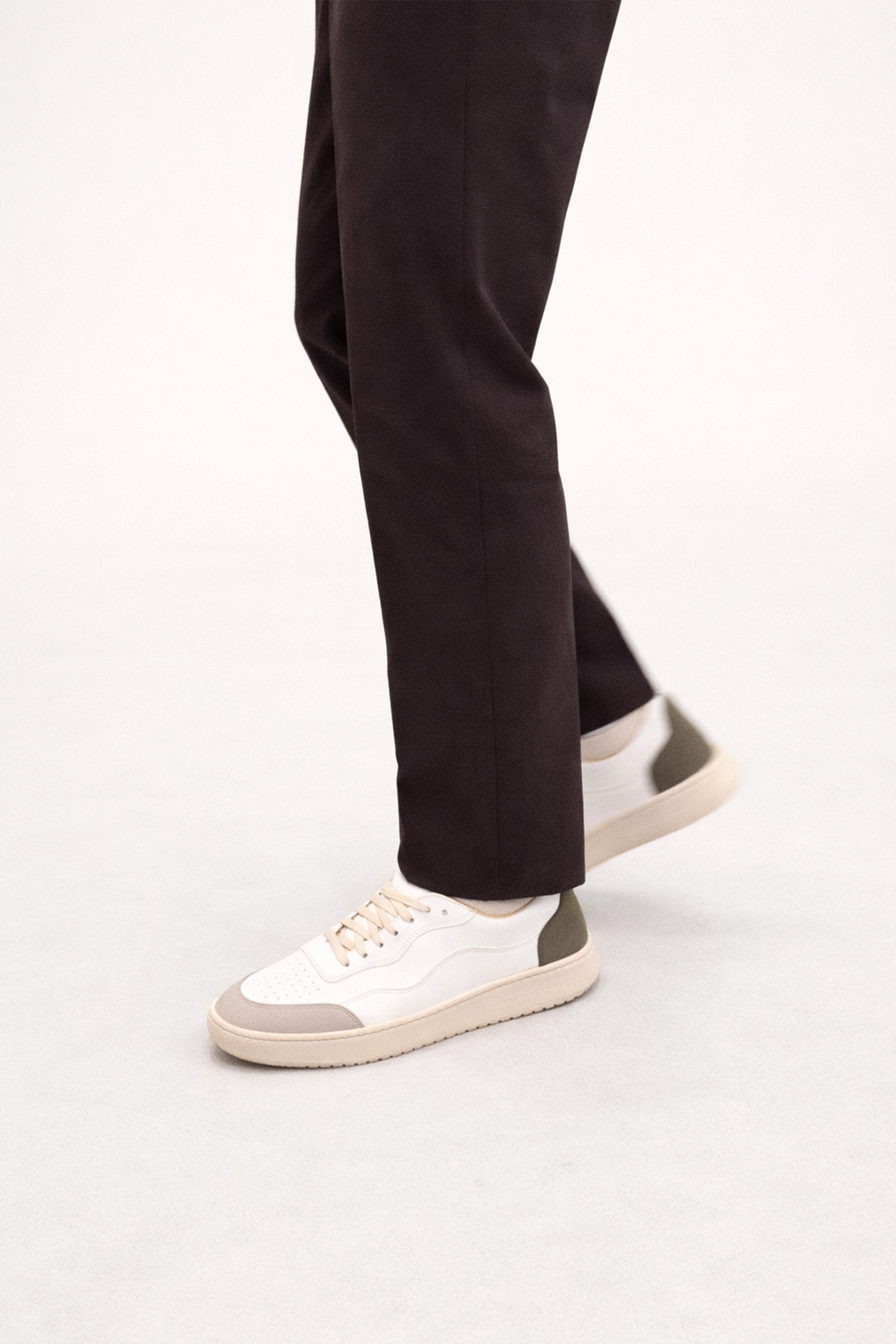 Allrounder Leather (White & Olive)