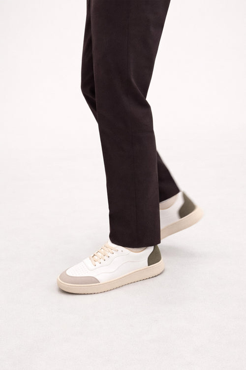 Allrounder Leather (White & Olive)