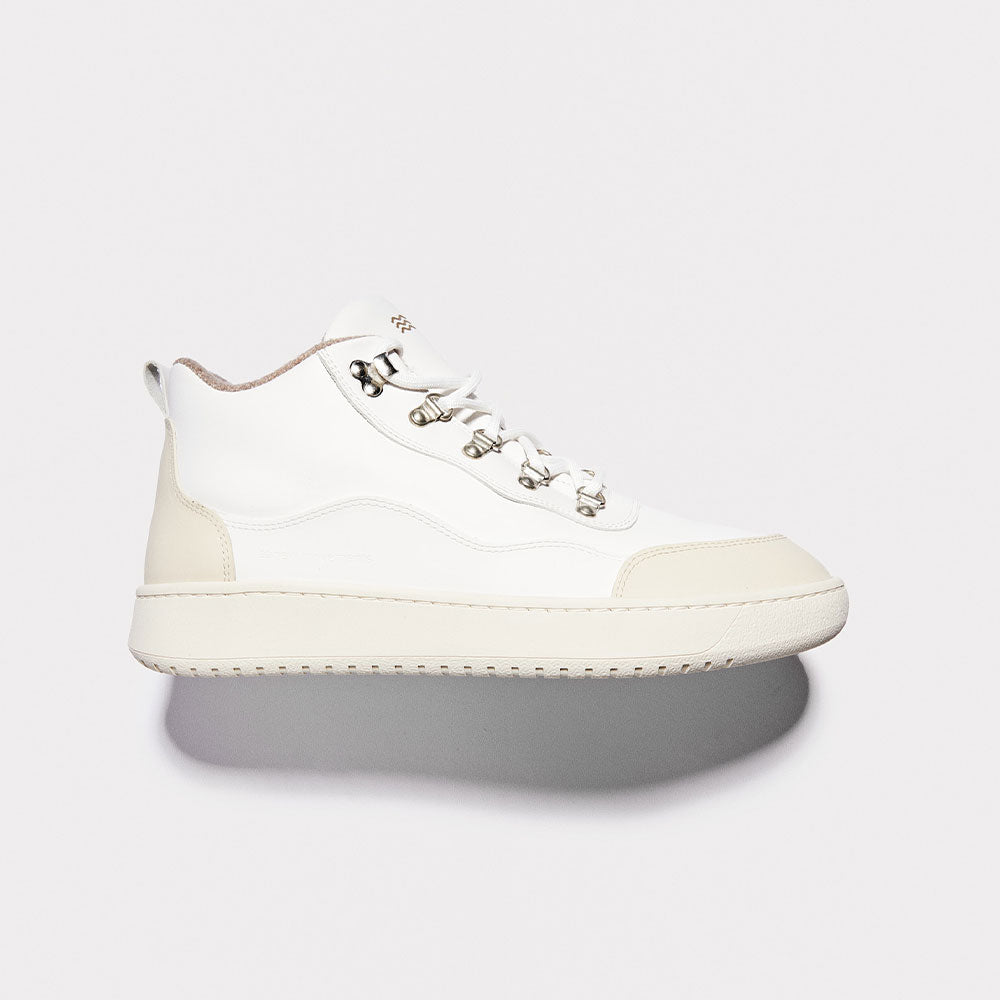 Norwegian Sneaker (White & Beige Wool)