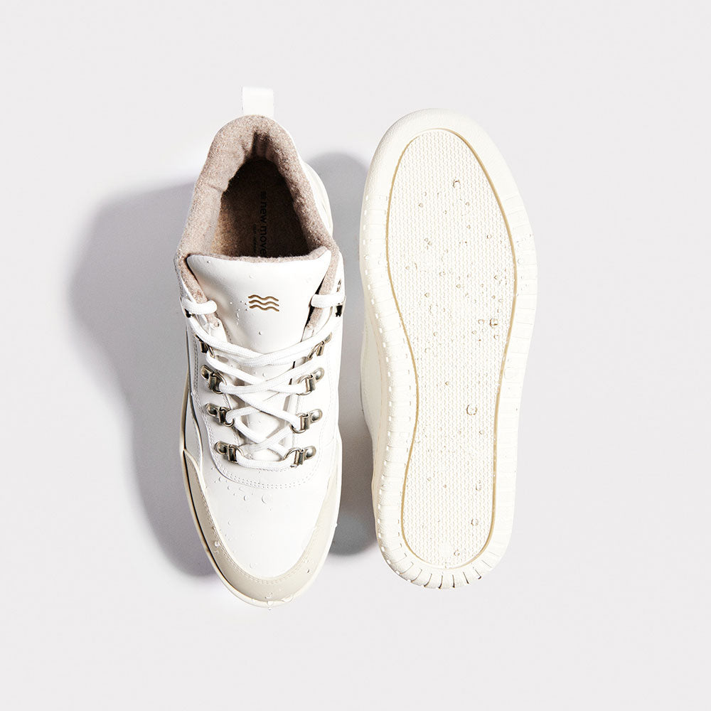 Norwegian Sneaker (White & Beige Wool)
